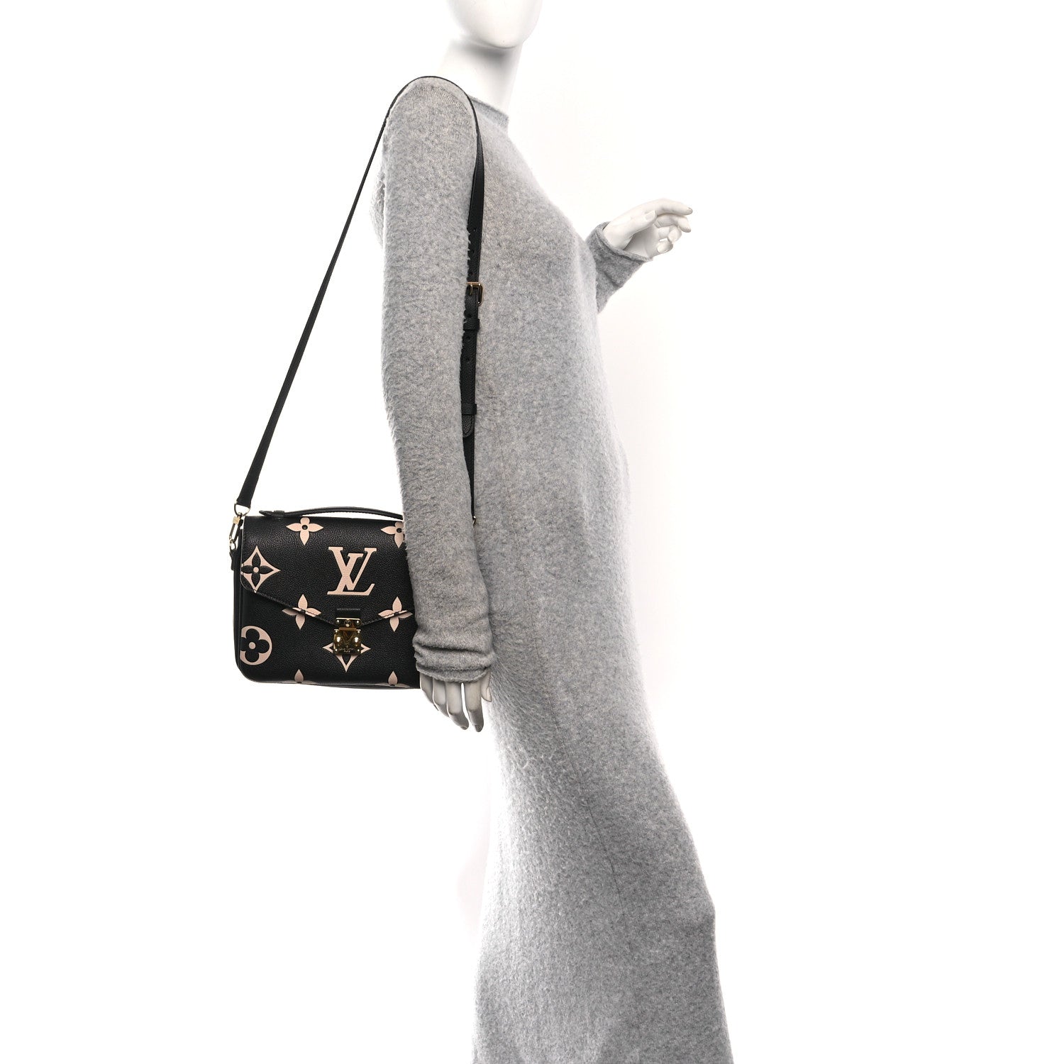 Louis Vuitton Empreinte Monogram Giant Pochette Metis Black Beige