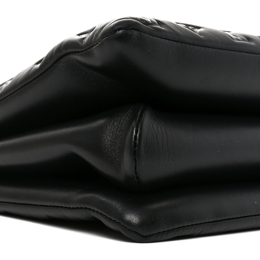 Louis Vuitton Lambskin Embossed Monogram Coussin MM Black