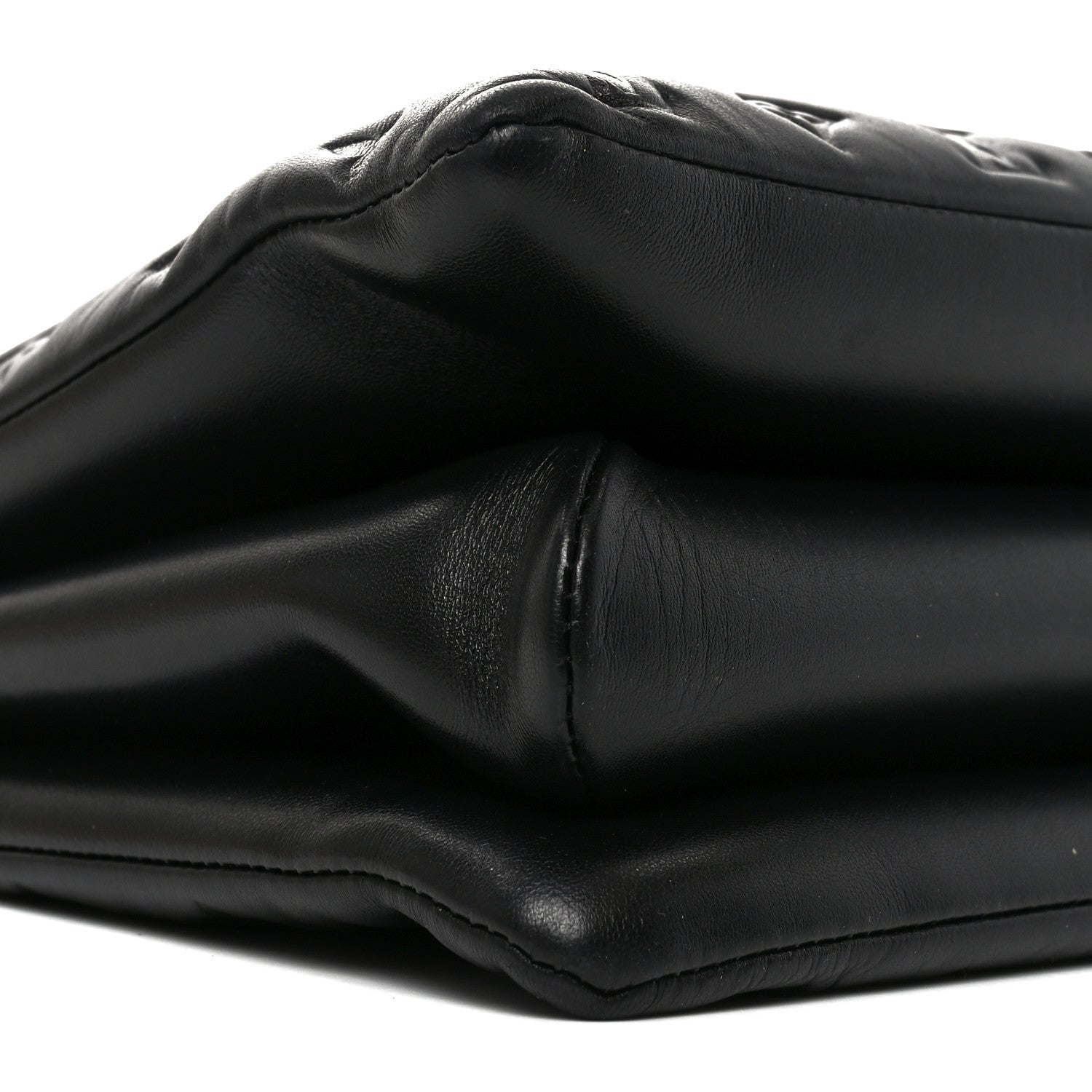 Louis Vuitton Lambskin Embossed Monogram Coussin MM Black