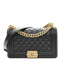 Chanel Caviar Quilted Medium Boy Flap Black