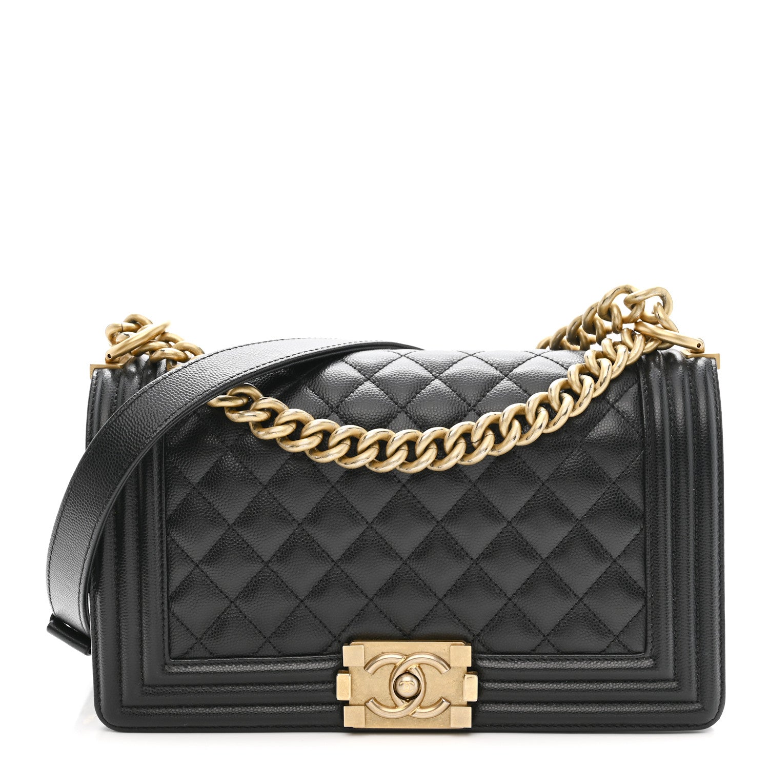 Chanel Caviar Quilted Medium Boy Flap Black