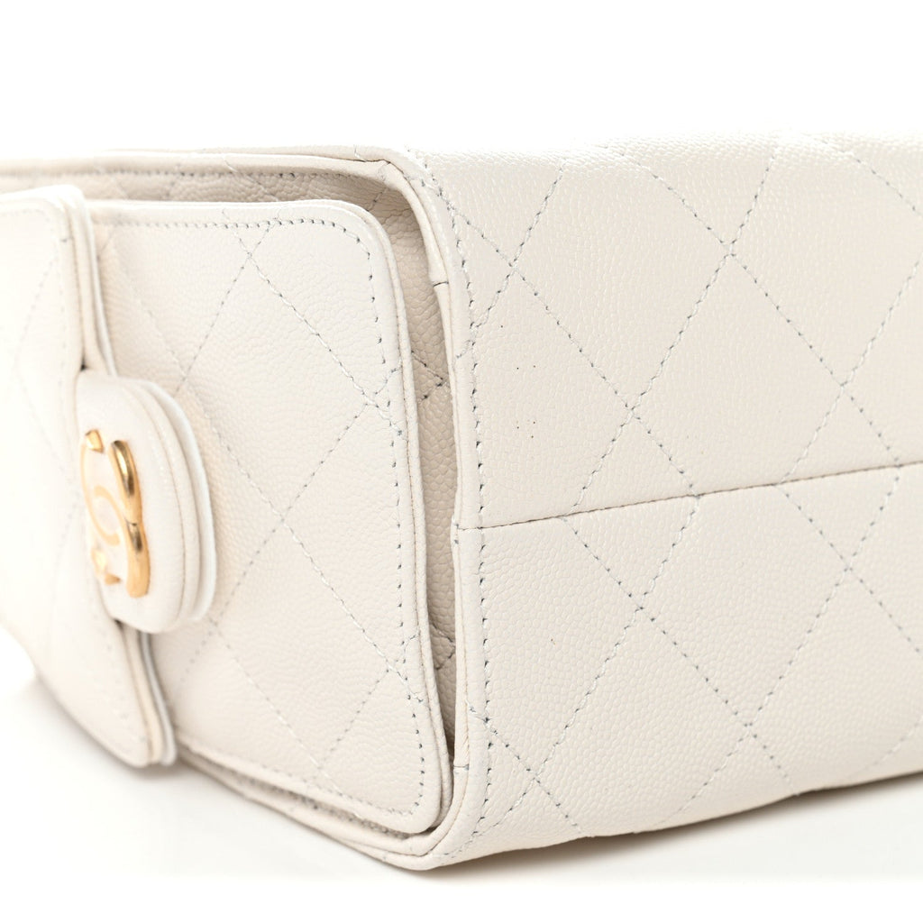 Chanel Caviar Quilted Mini Chanel 25 Handbag White