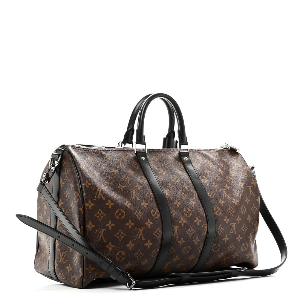Louis Vuitton Monogram Macassar Keepall Bandouliere 45