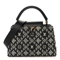 Louis Vuitton Calfskin Since 1854 Embroidered Capucines PM Black