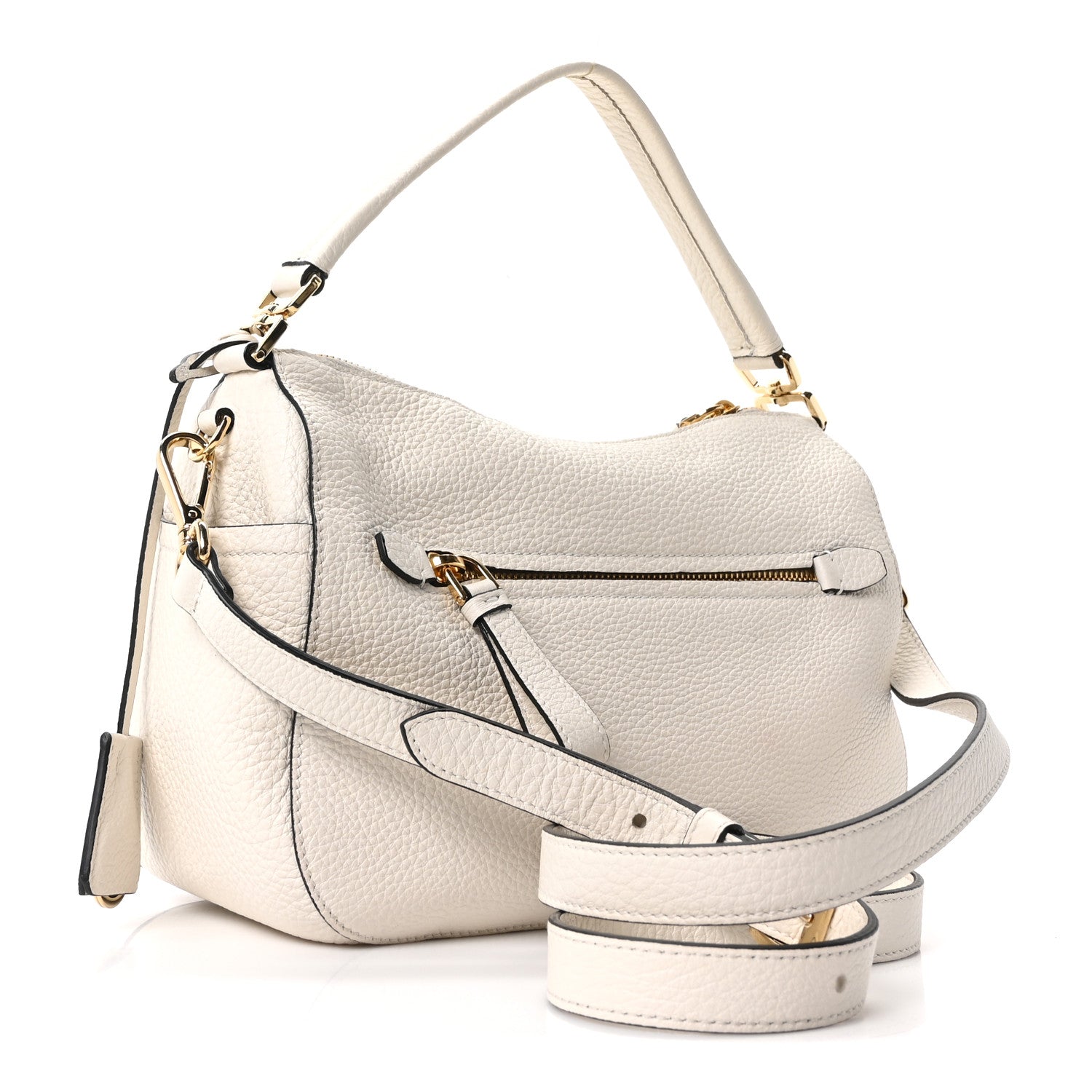Prada Vitello Daino Small Shoulder Bag White