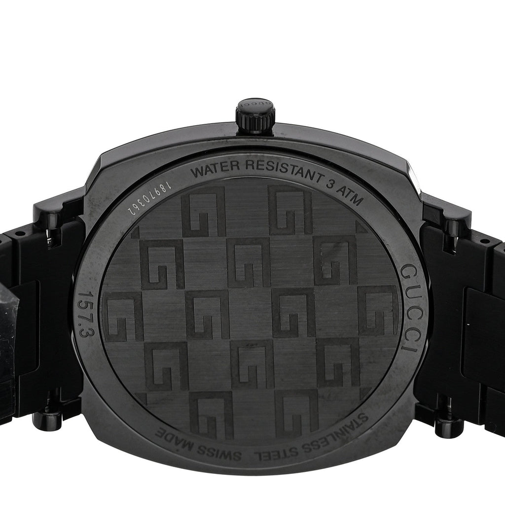 Gucci PVD Stainless Steel 38mm Grip Quartz Watch Black