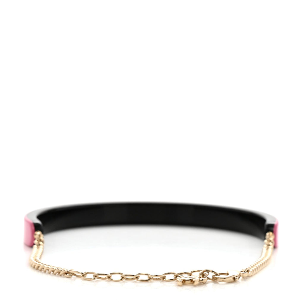 Resin Logo Choker Pink Black