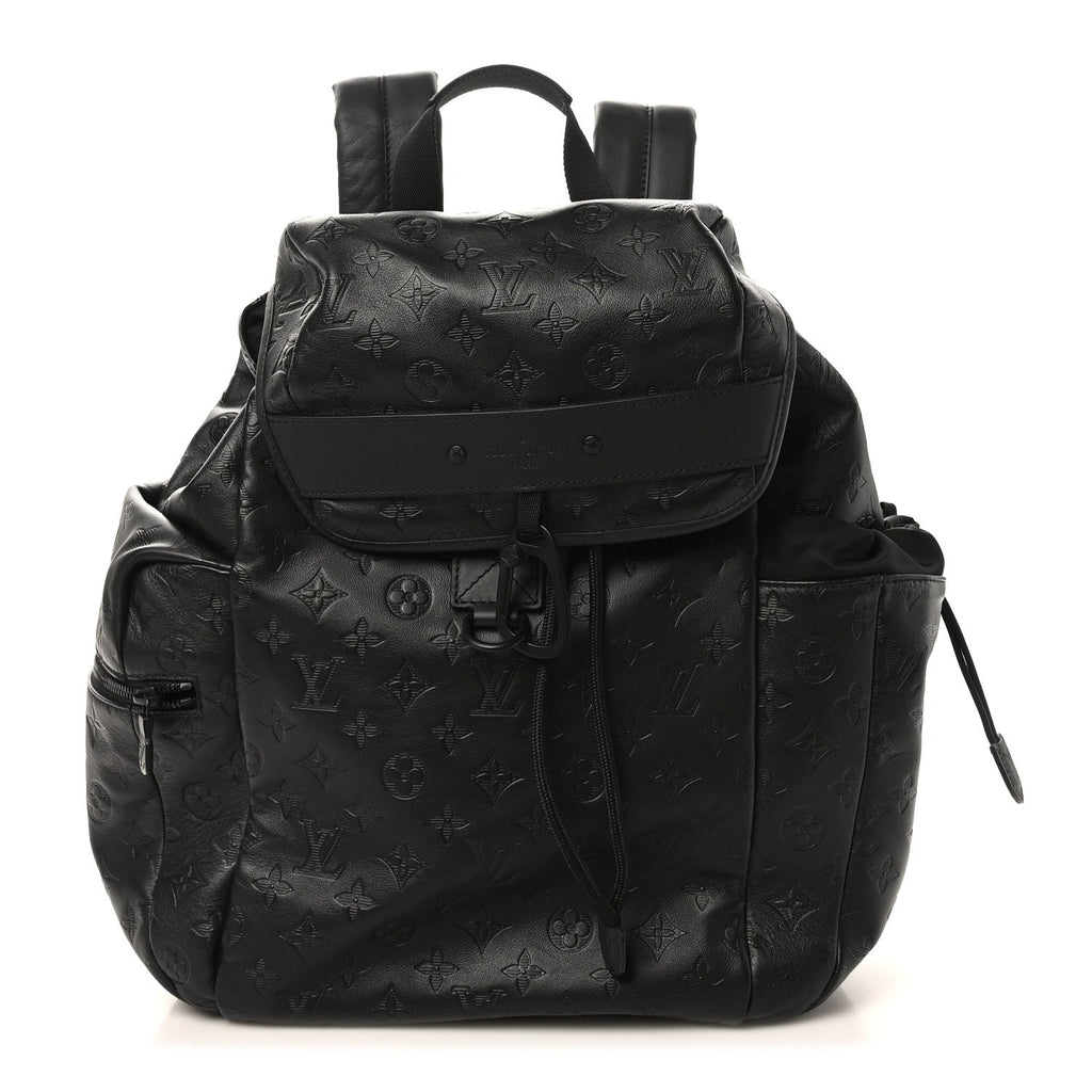 Louis Vuitton Calfskin Monogram Shadow Discovery Backpack Black