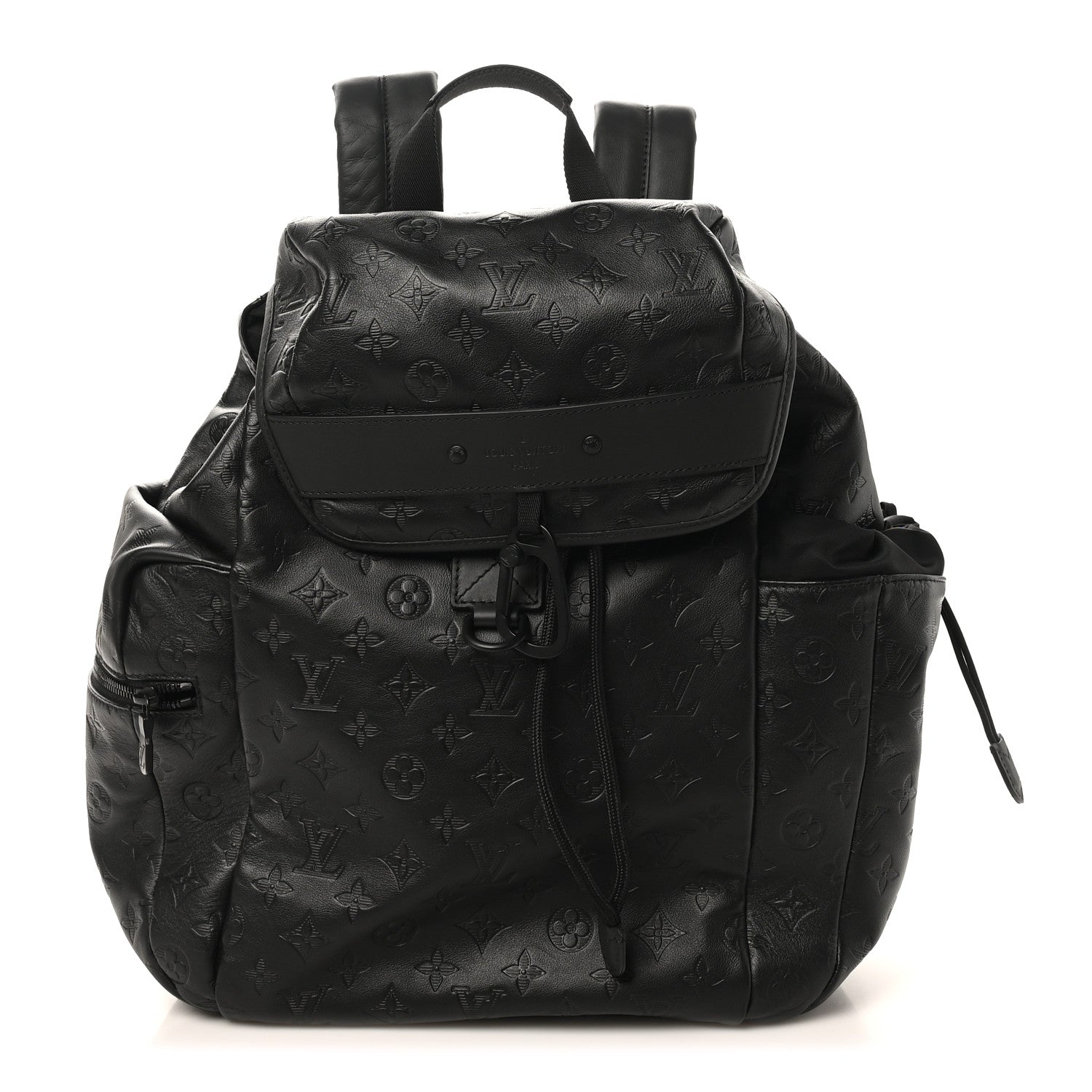 Louis Vuitton Calfskin Monogram Shadow Discovery Backpack Black