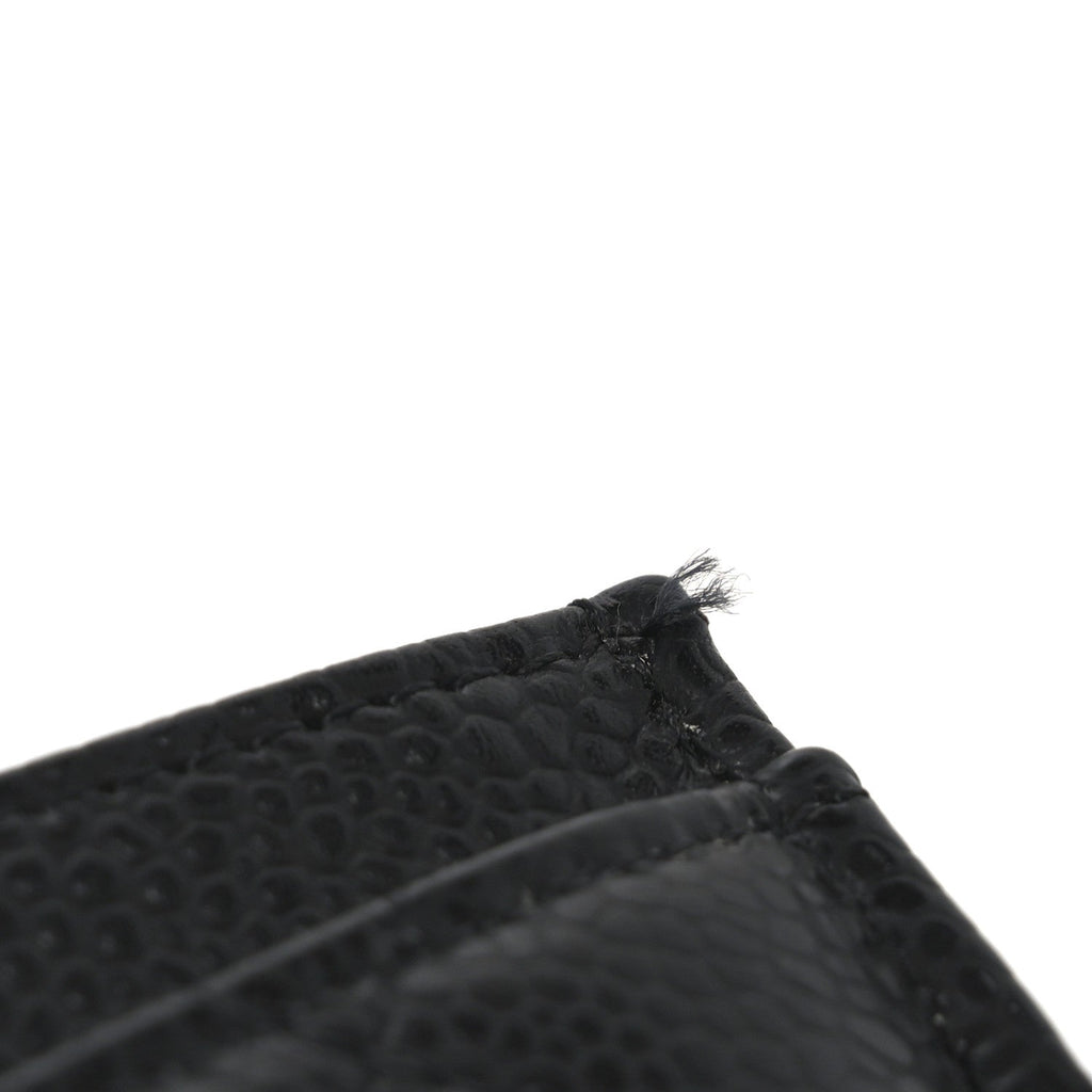 Caviar Quilted Card Holder Black