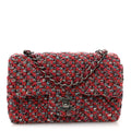 Chanel Tweed Quilted Mini Rectangular Flap Red Blue Ecru Black Pink