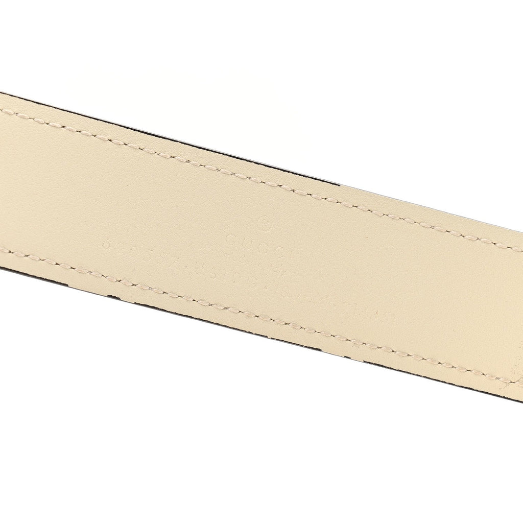 Gucci Ciny Lux Calfskin Blondie Belt 100 40 White