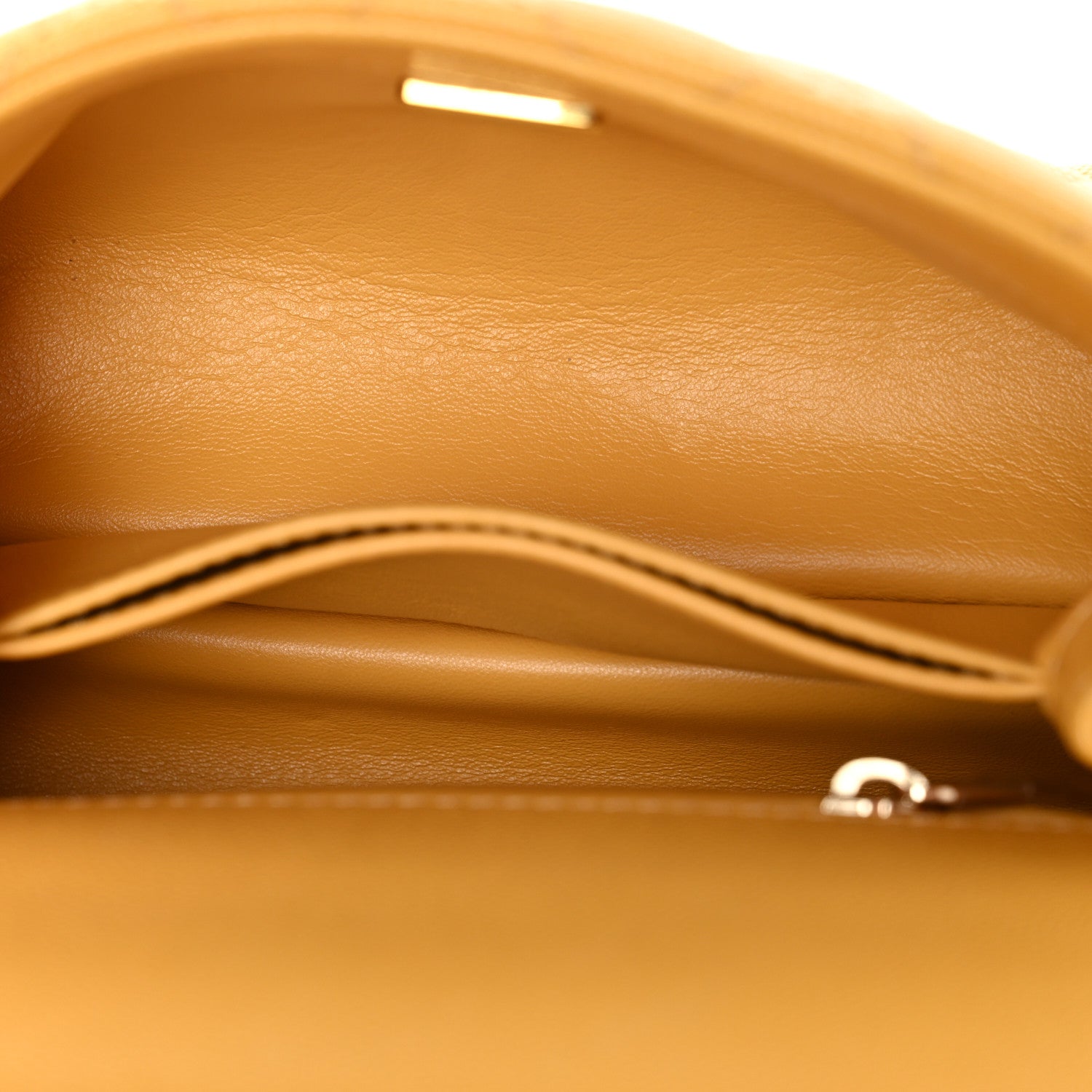 Chanel Caviar Lizard Embossed Quilted Extra Mini Coco Handle Flap Yellow