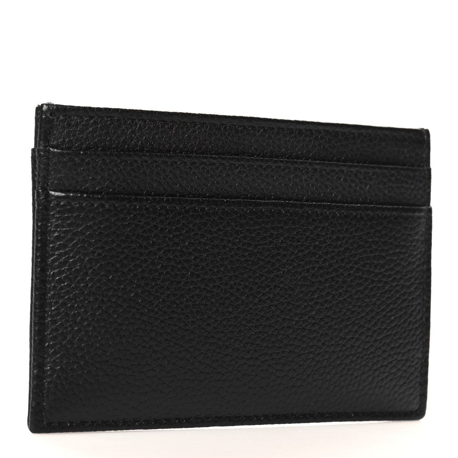 Grained Calfskin CC Card Holder Black