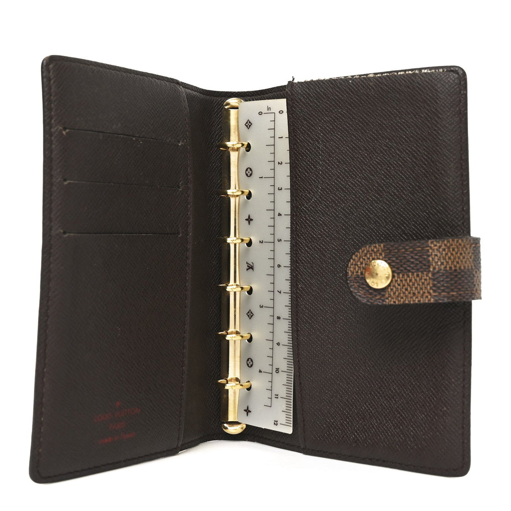 Louis Vuitton Damier Ebene Small Ring Agenda Cover