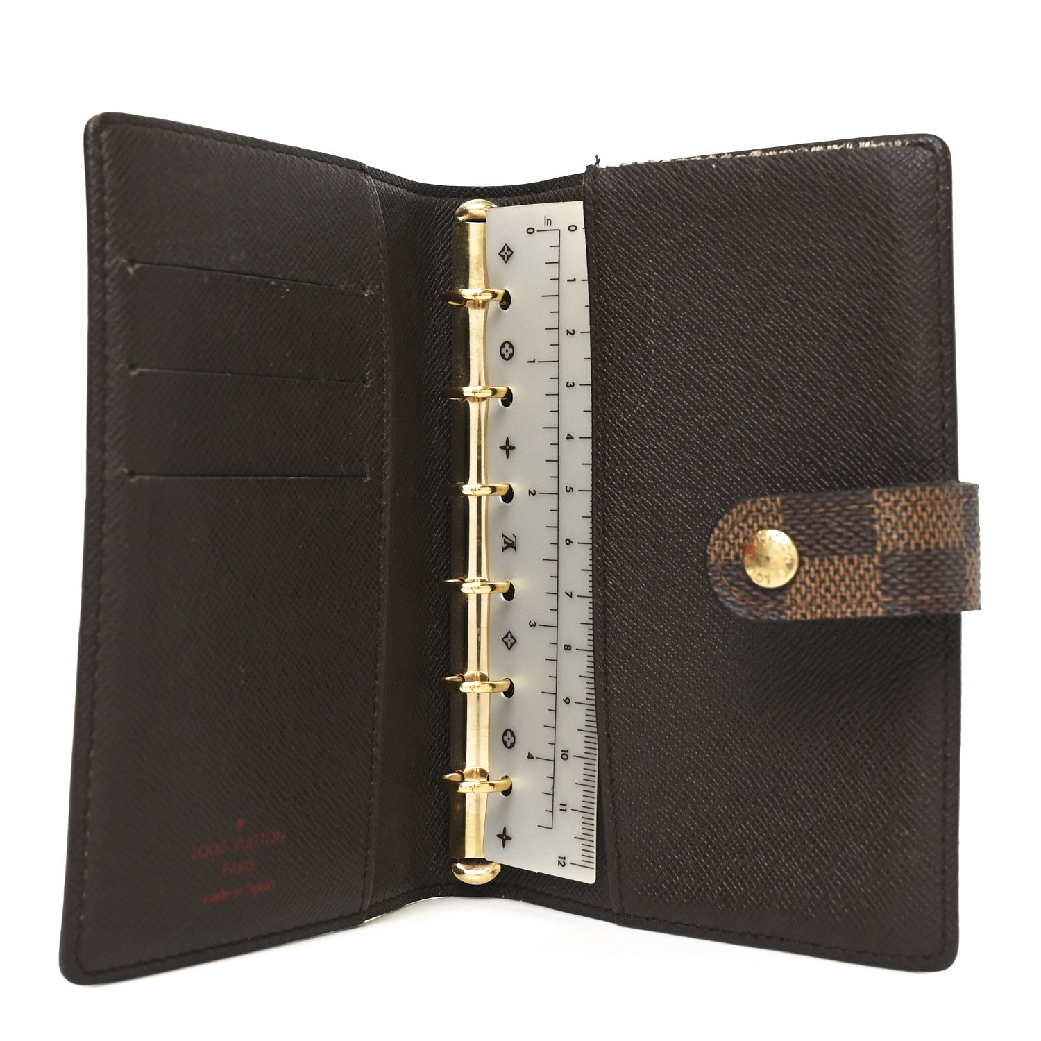 Louis Vuitton Damier Ebene Small Ring Agenda Cover