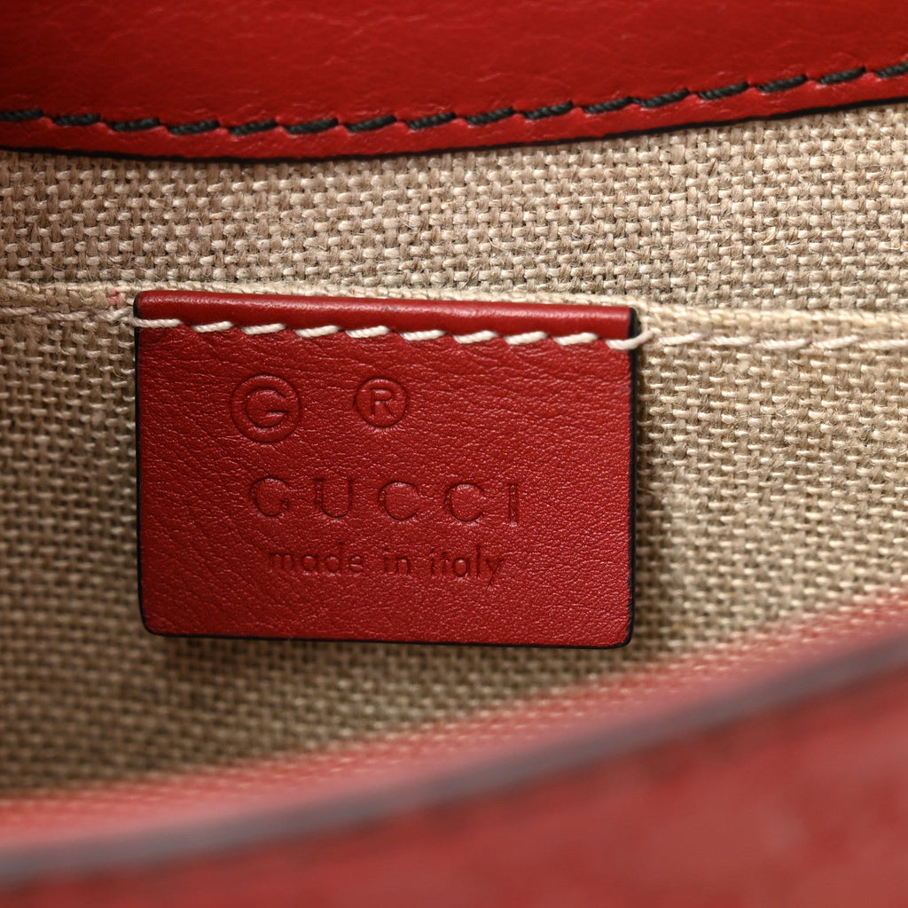 Gucci Soft Microguccissima Mini Emily Chain Shoulder Bag Rosso