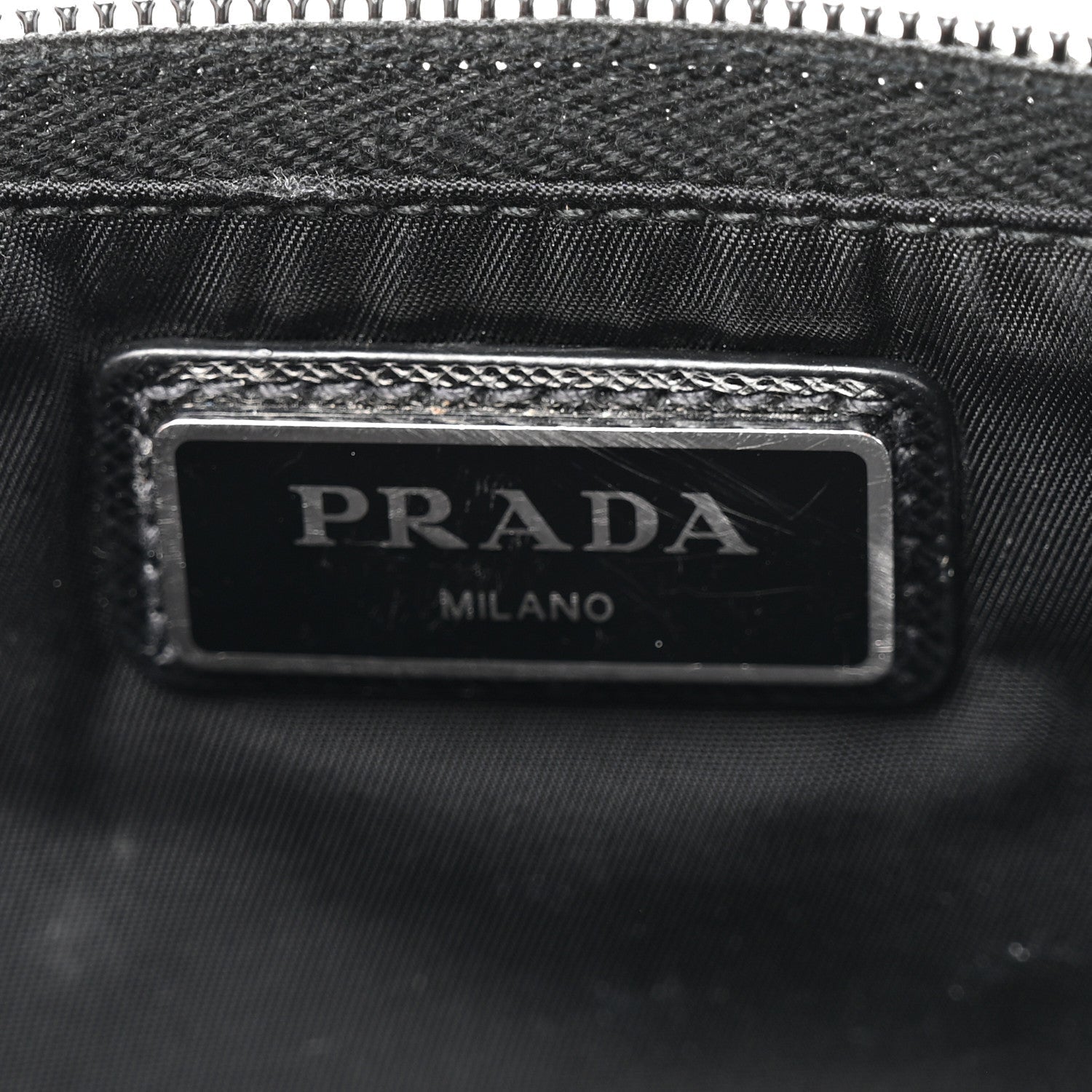 Prada Re-Nylon Saffiano Metal Triple Pocket Belt Bag Black