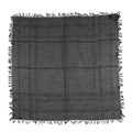 Gucci Wool Silk GG Monogram Diamante Plaid Surviee Shawl Graphite Black