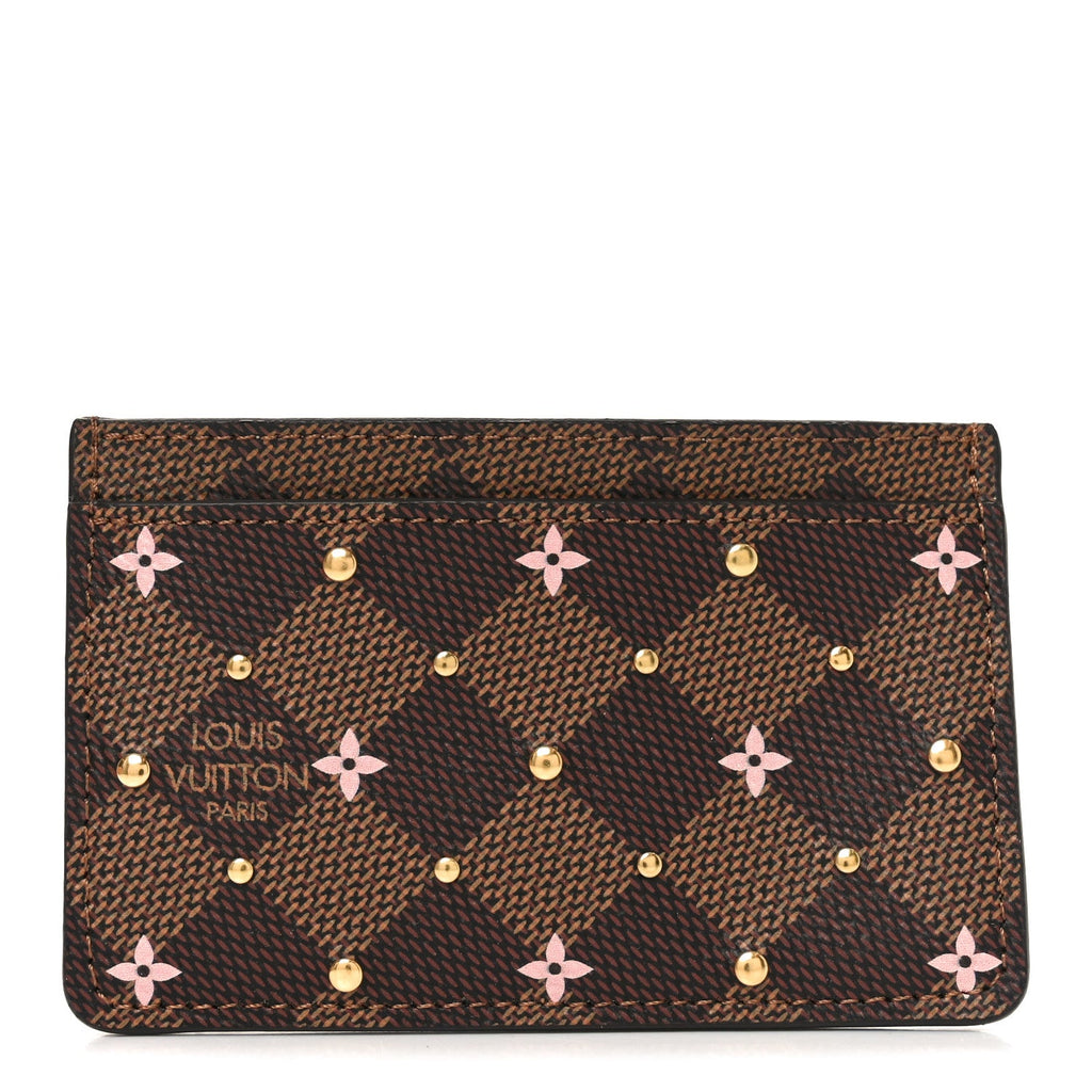 Louis Vuitton Damier Ebene Studded Card Holder