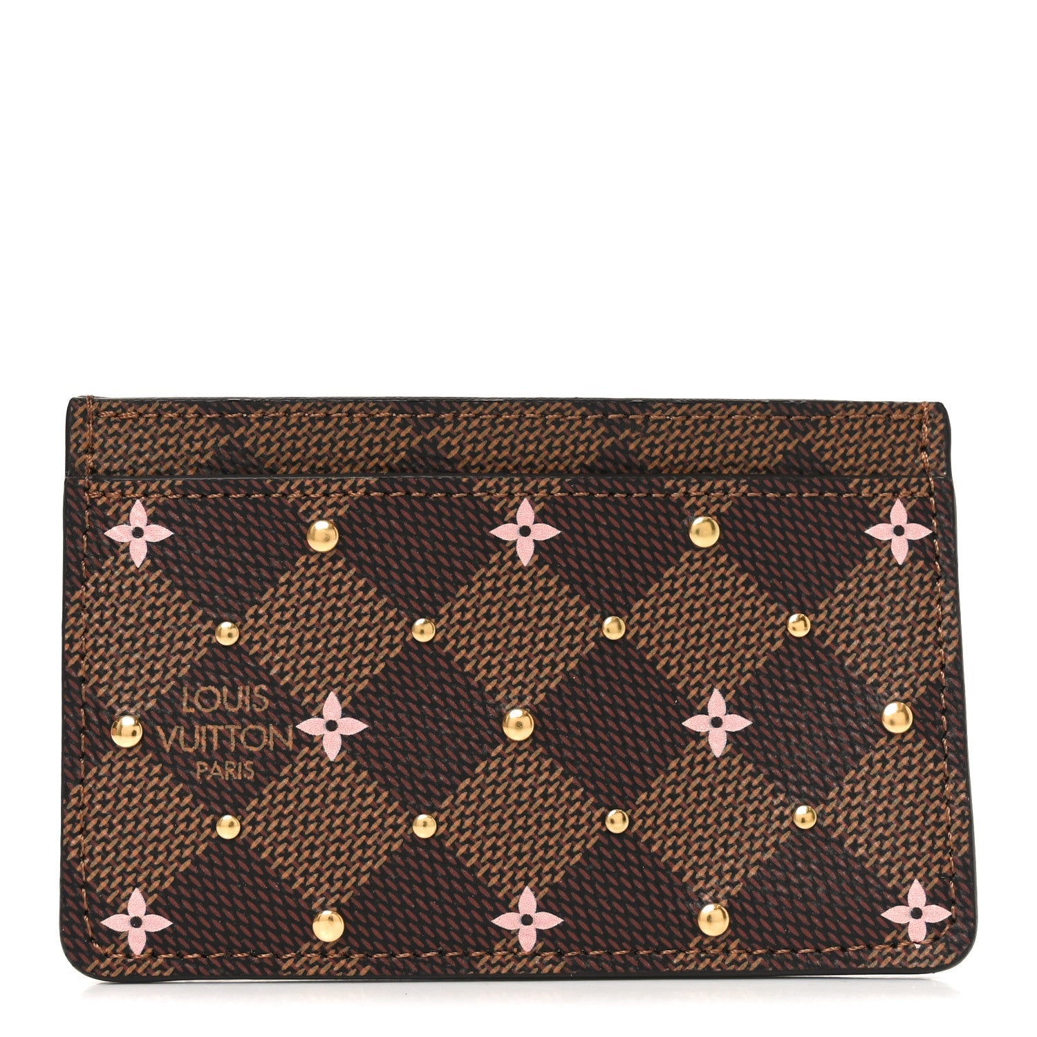Louis Vuitton Damier Ebene Studded Card Holder