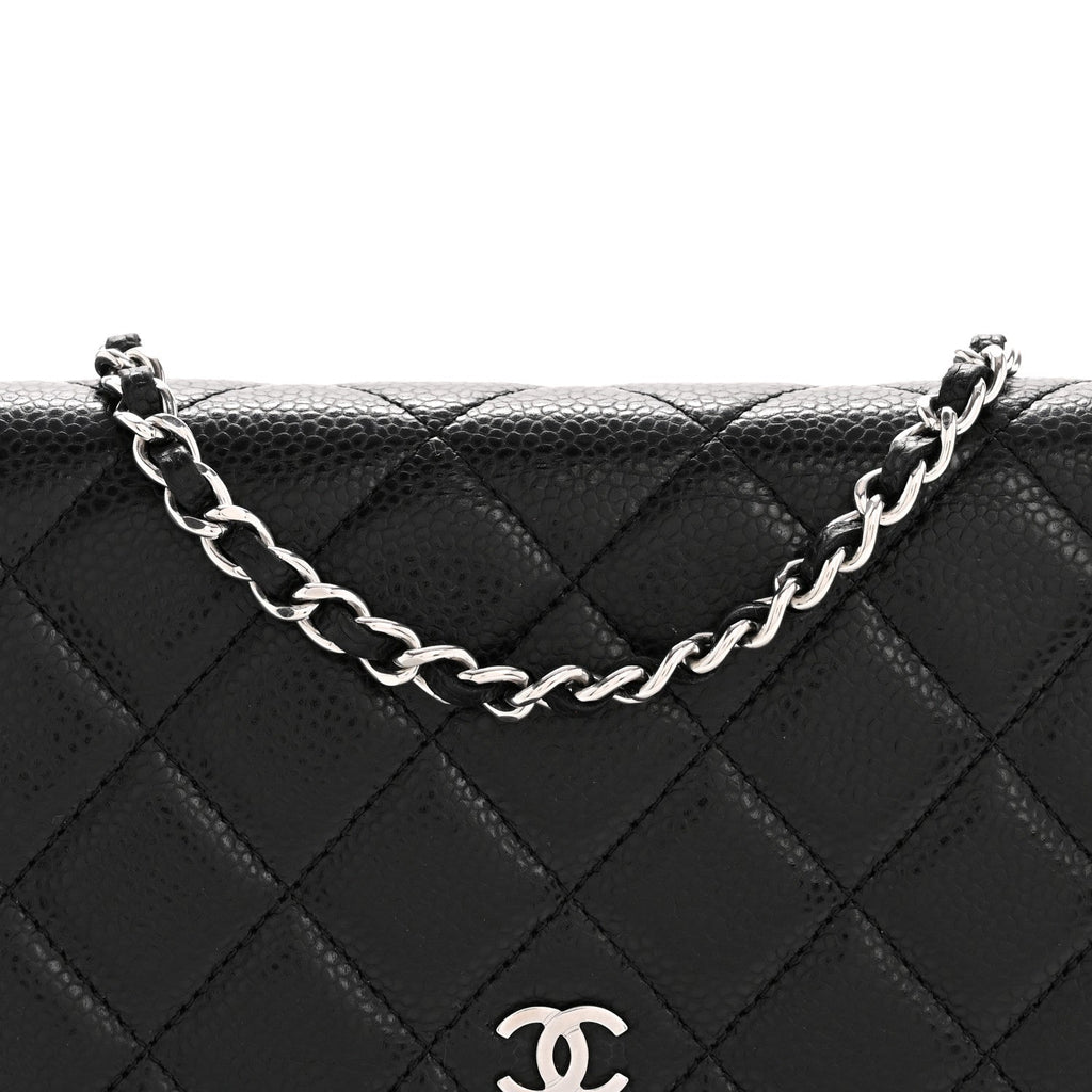 Chanel Caviar Quilted Wallet on Chain WOC Black