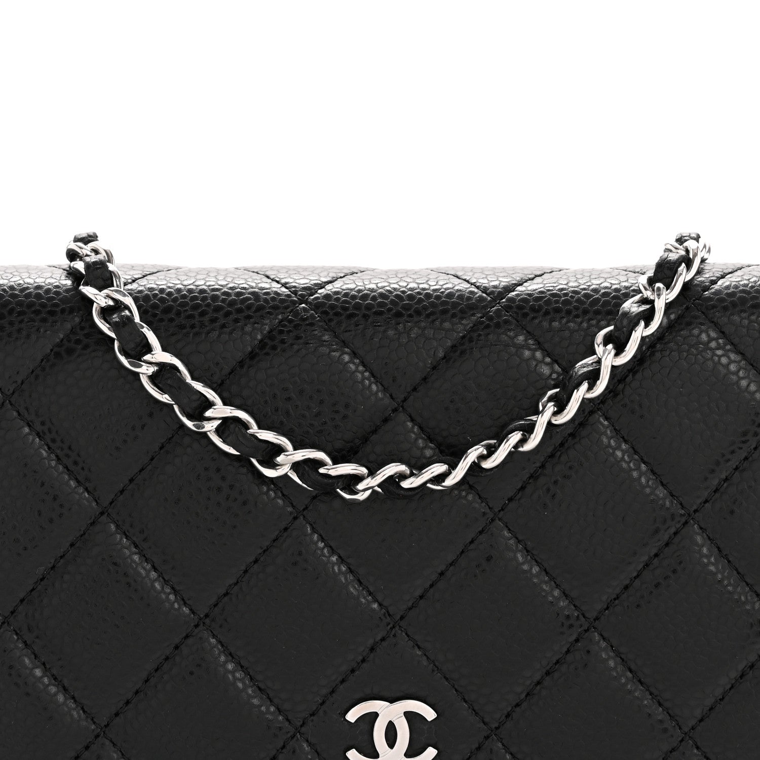 Chanel Caviar Quilted Wallet on Chain WOC Black
