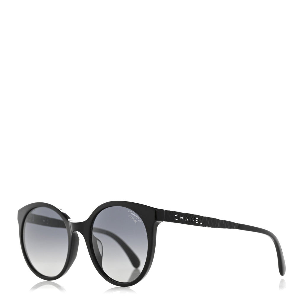 Acetate Metal Polarized Pantos Sunglasses 5440-A Black