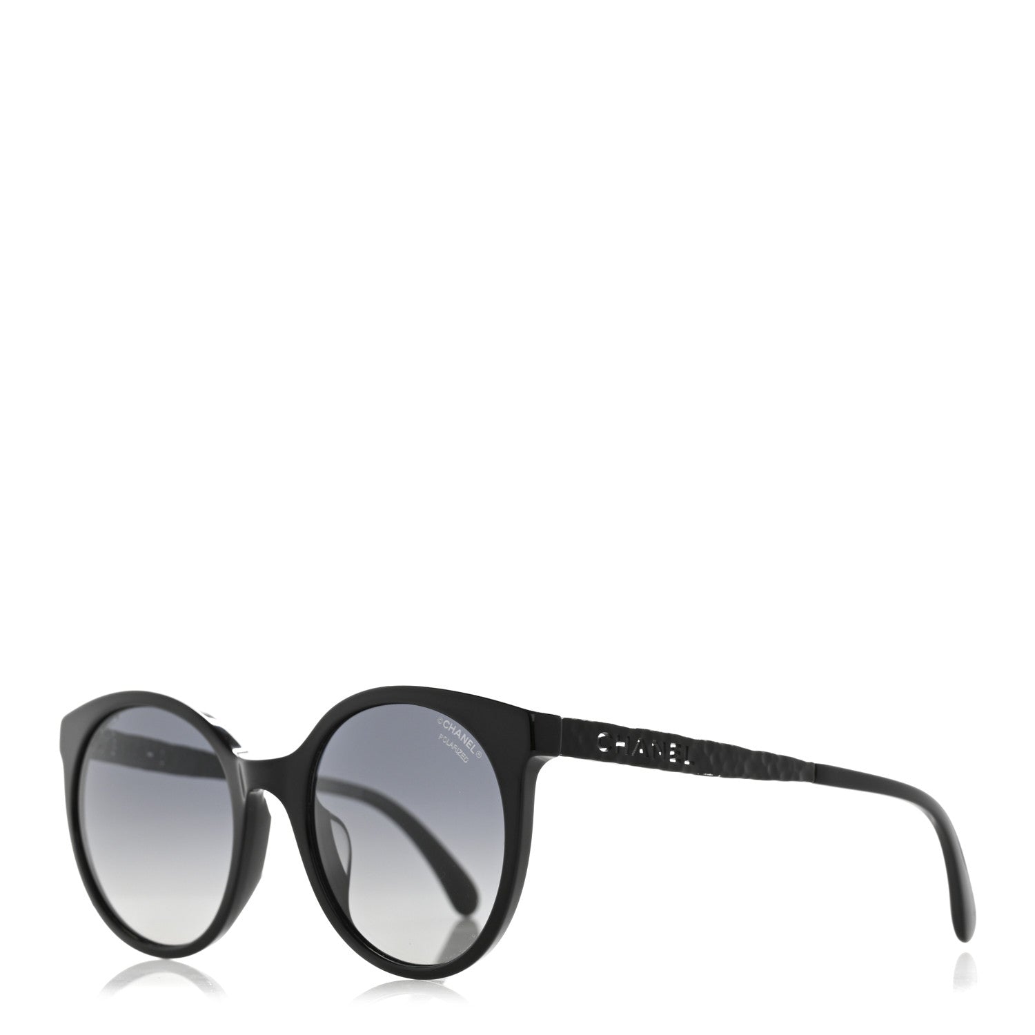 Acetate Metal Polarized Pantos Sunglasses 5440-A Black