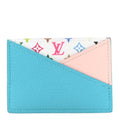 Louis Vuitton LV X TM Monogram Multicolor Criss-Cross Card Holder Kabira Blue Rose