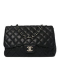 Chanel Caviar Quilted Jumbo Single Flap Black
