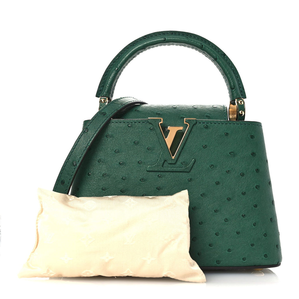 Louis Vuitton Ostrich Capucines Mini Mint