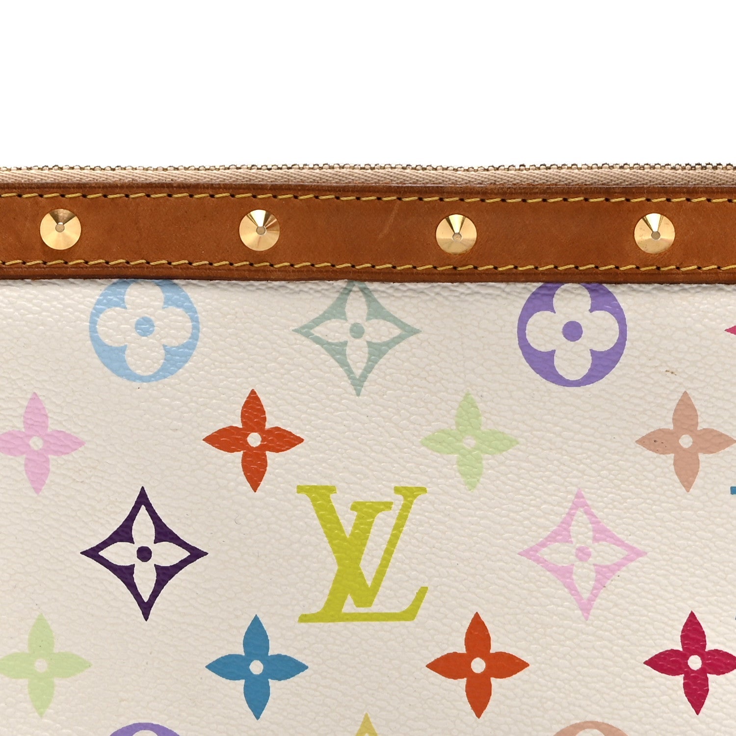 Louis Vuitton Monogram Multicolor Pochette Accessories White