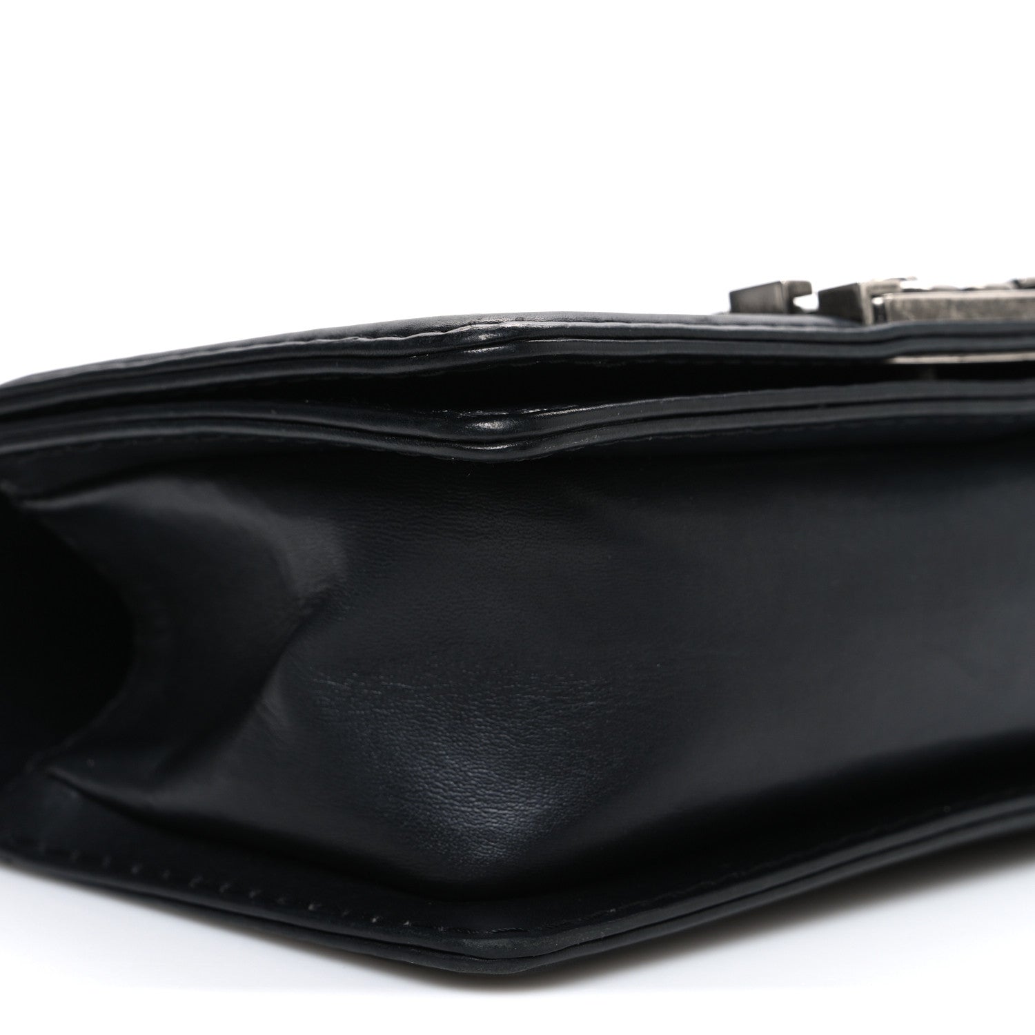 Chanel Calfskin Double Stitch Small Boy Flap Black