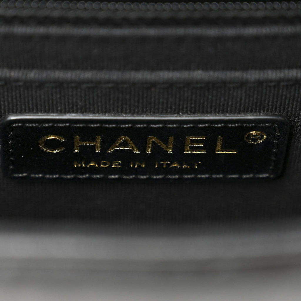 Chanel Aged Calfskin Quilted Double You Mini Flap Black