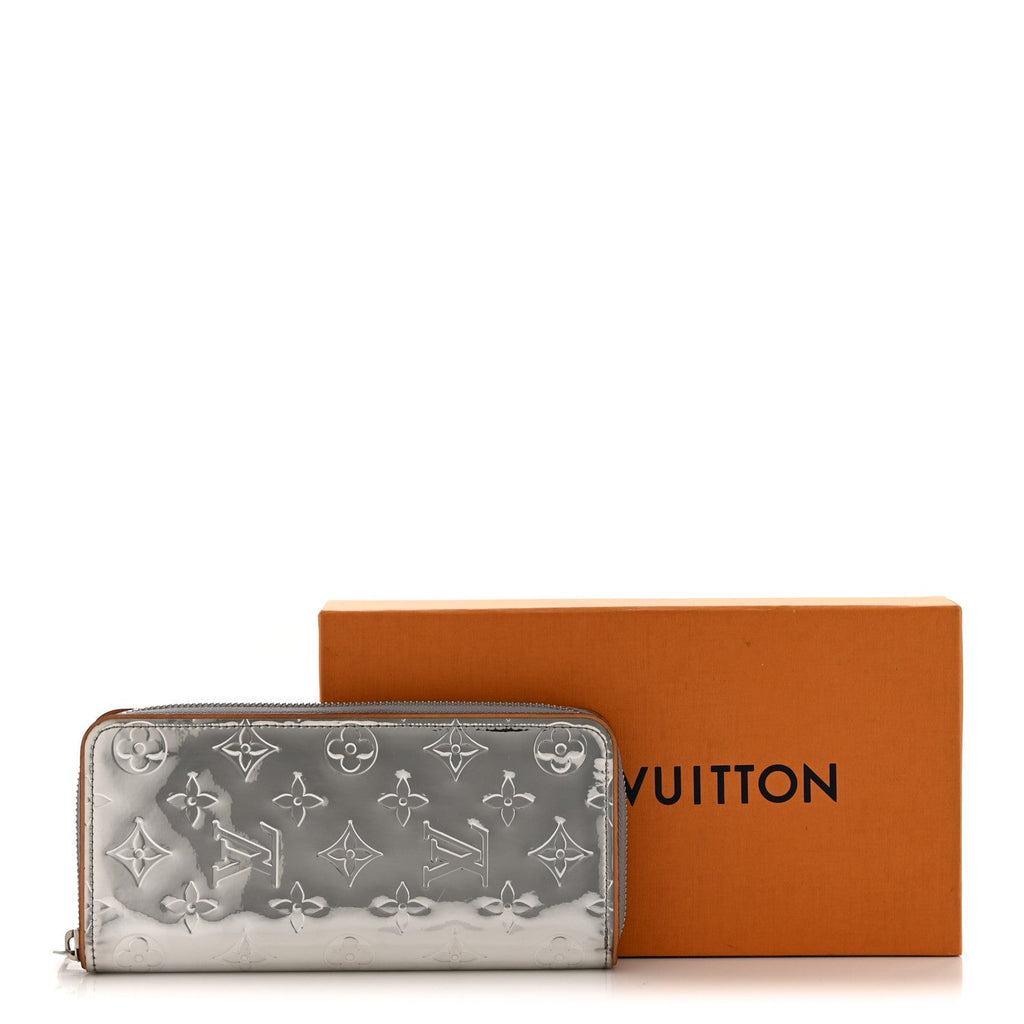 Louis Vuitton Monogram Mirror Zippy Wallet Silver