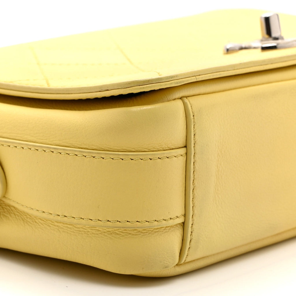 Chanel Calfskin Small Stitched Flap Yellow