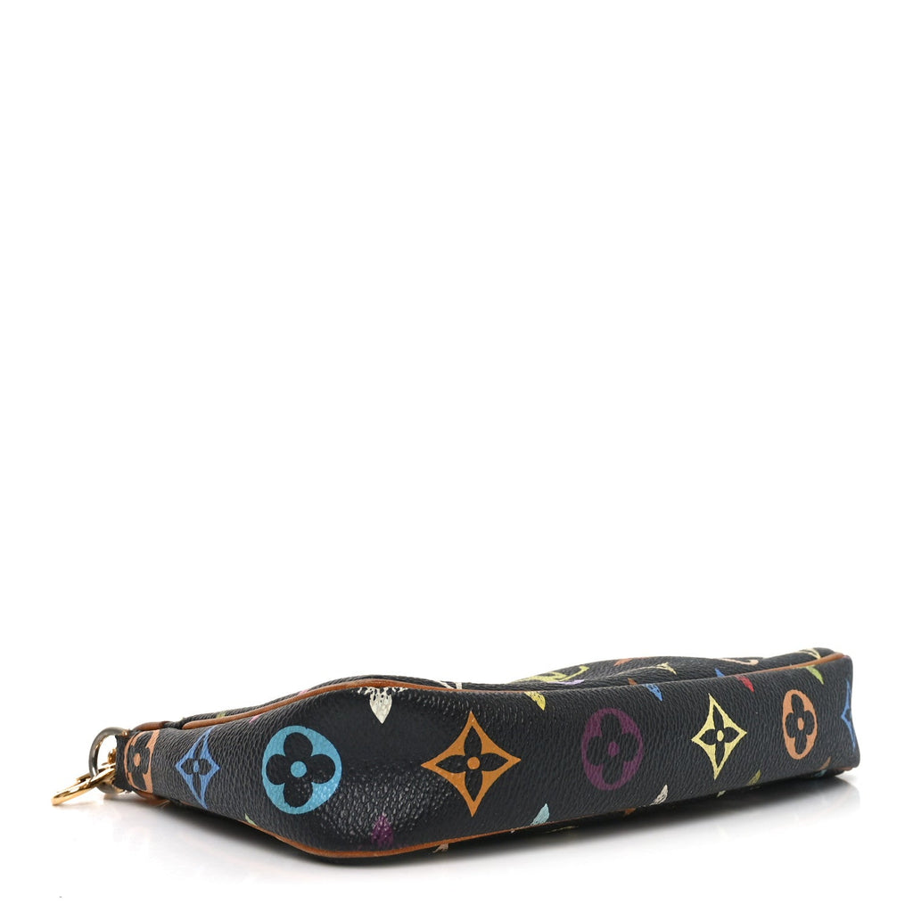 Louis Vuitton Monogram Multicolor Pochette Accessories Black