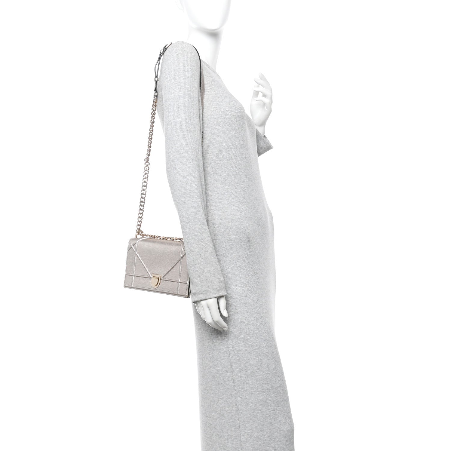 Christian Dior Metallic Grained Calfskin Small Diorama Flap Bag Copper