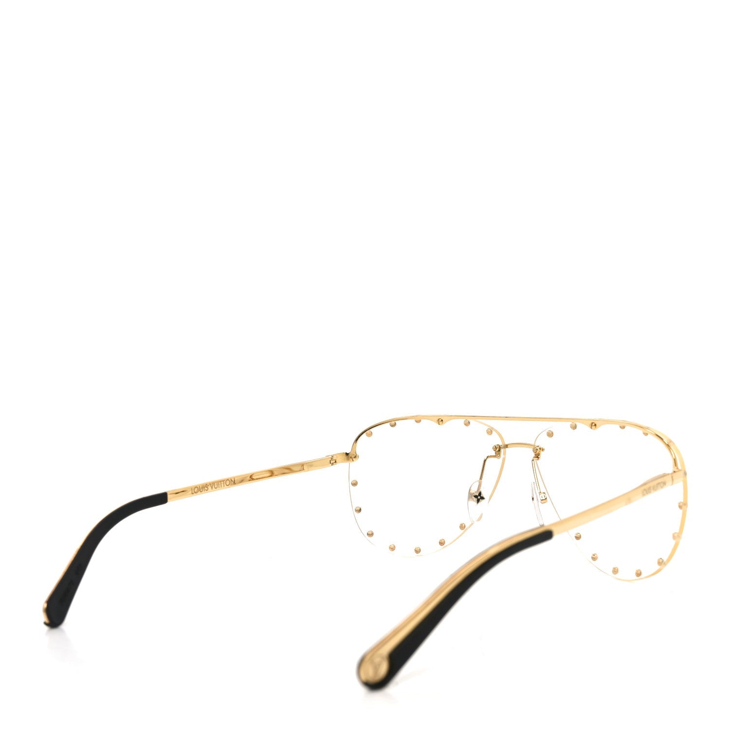 Louis Vuitton Metal The Party Aviator Anti Blue Sunglasses Z0997W Gold