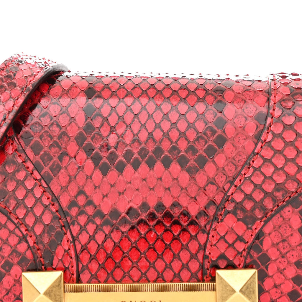 Gucci Elaphe Radiata Small Osiride Shoulder Bag Hibiscus Red