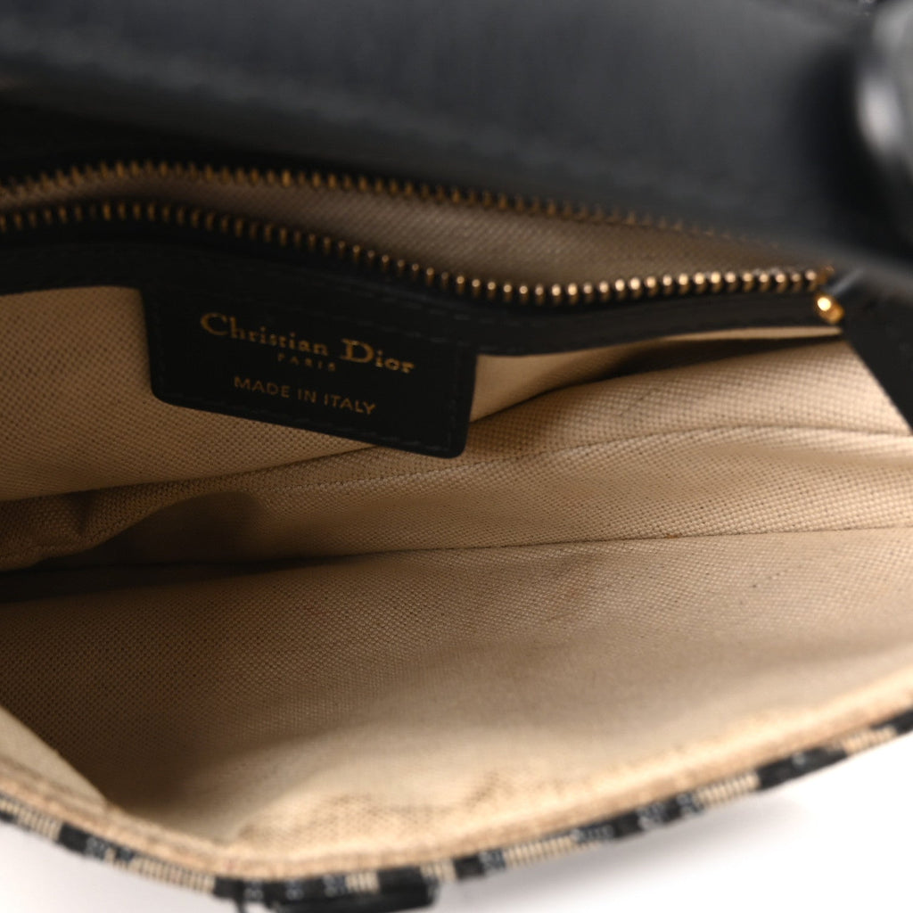 Christian Dior Oblique Saddle Bag Blue