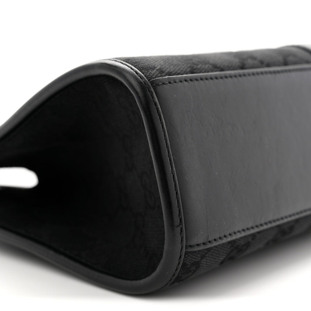 Gucci Monogram Bardot Shoulder Bag Black