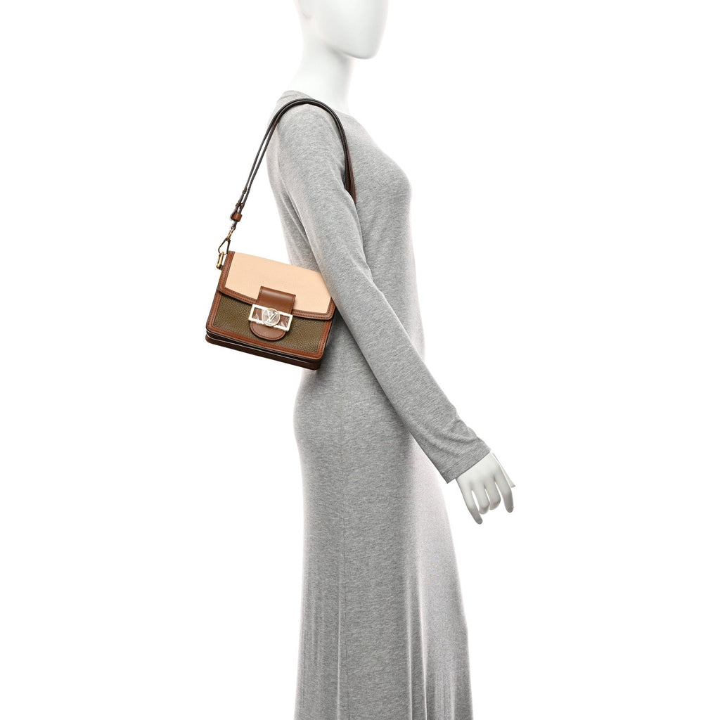 Louis Vuitton Taurillon Mini Dauphine Creme Kombe