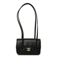 Chanel Shiny Caviar Mini Preppy Coco Shoulder Bag Black