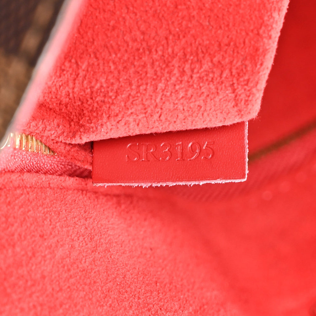 Louis Vuitton Damier Ebene Caissa Hobo Cherry