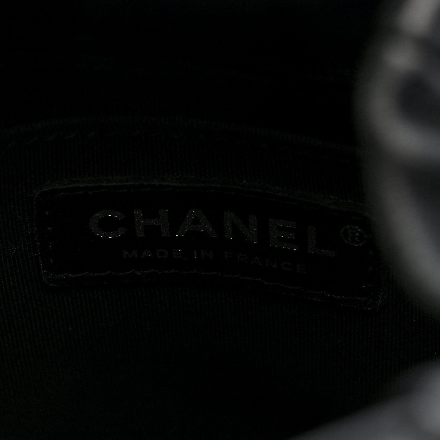 Chanel Lambskin Quilted CC Chain Drawstring Tote Black