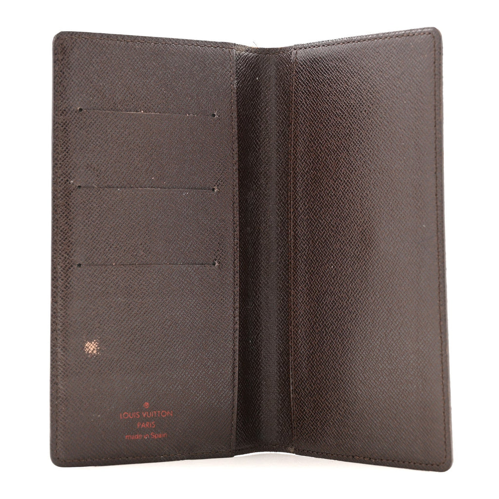 Louis Vuitton Damier Ebene Checkbook Cover Wallet