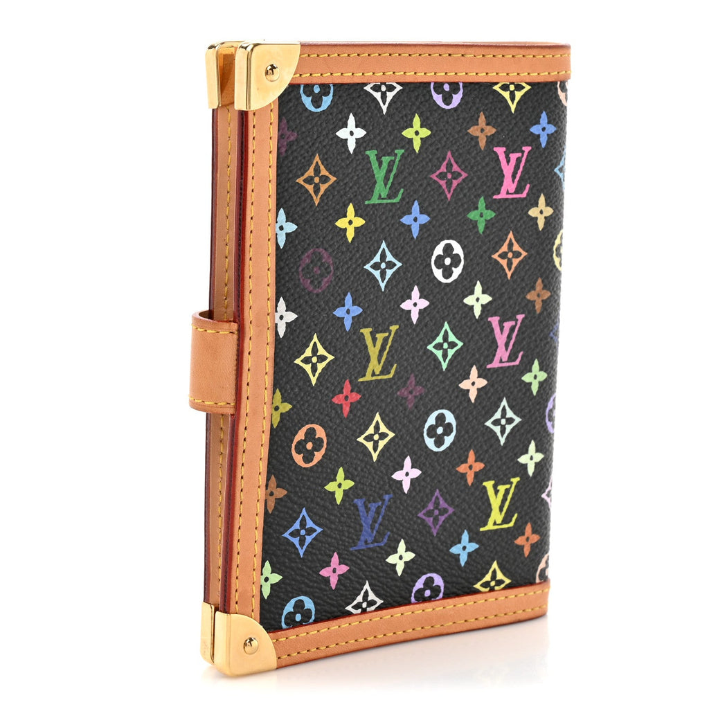Louis Vuitton Monogram Multicolor Small Ring Agenda Cover Black