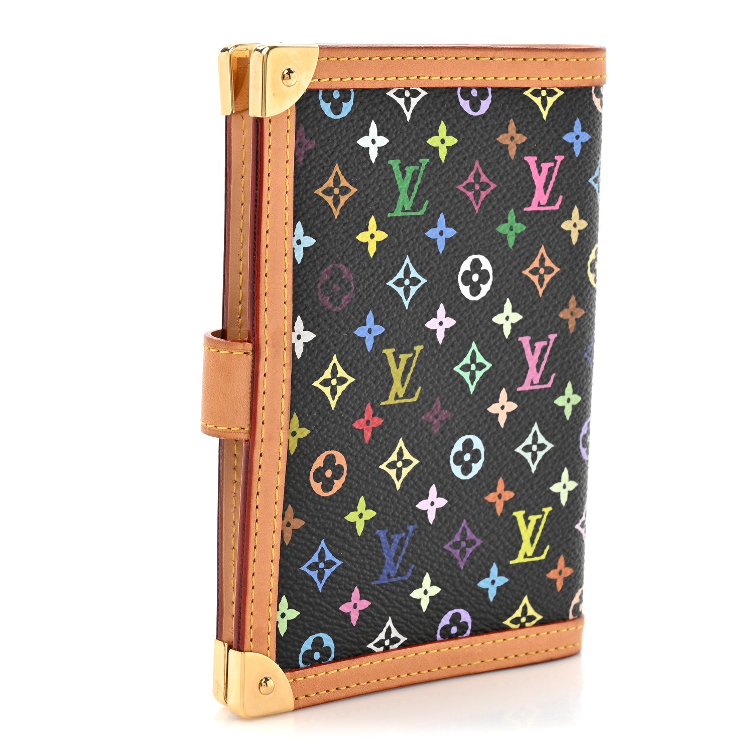 Louis Vuitton Monogram Multicolor Small Ring Agenda Cover Black